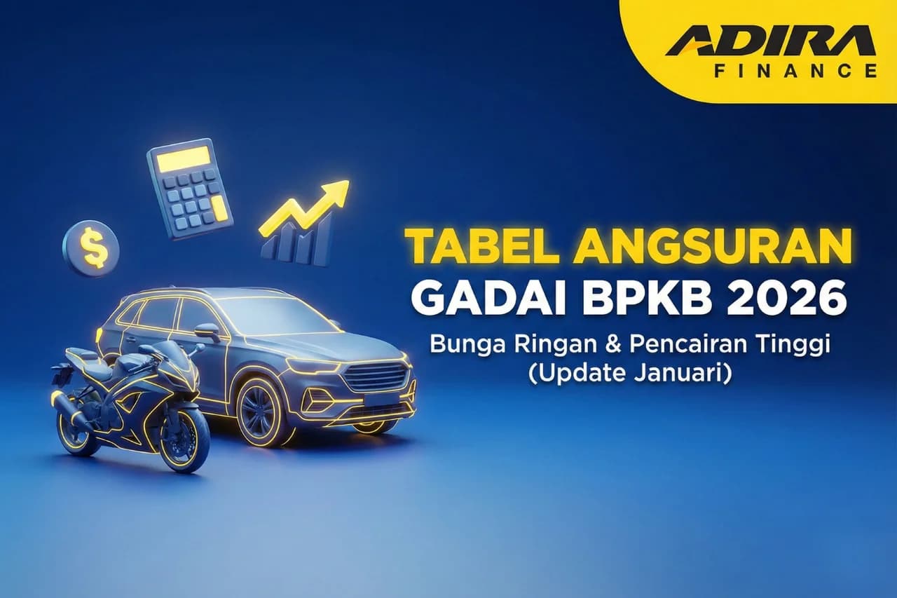 Tabel Angsuran Gadai BPKB Adira Finance 2026: Motor & Mobil